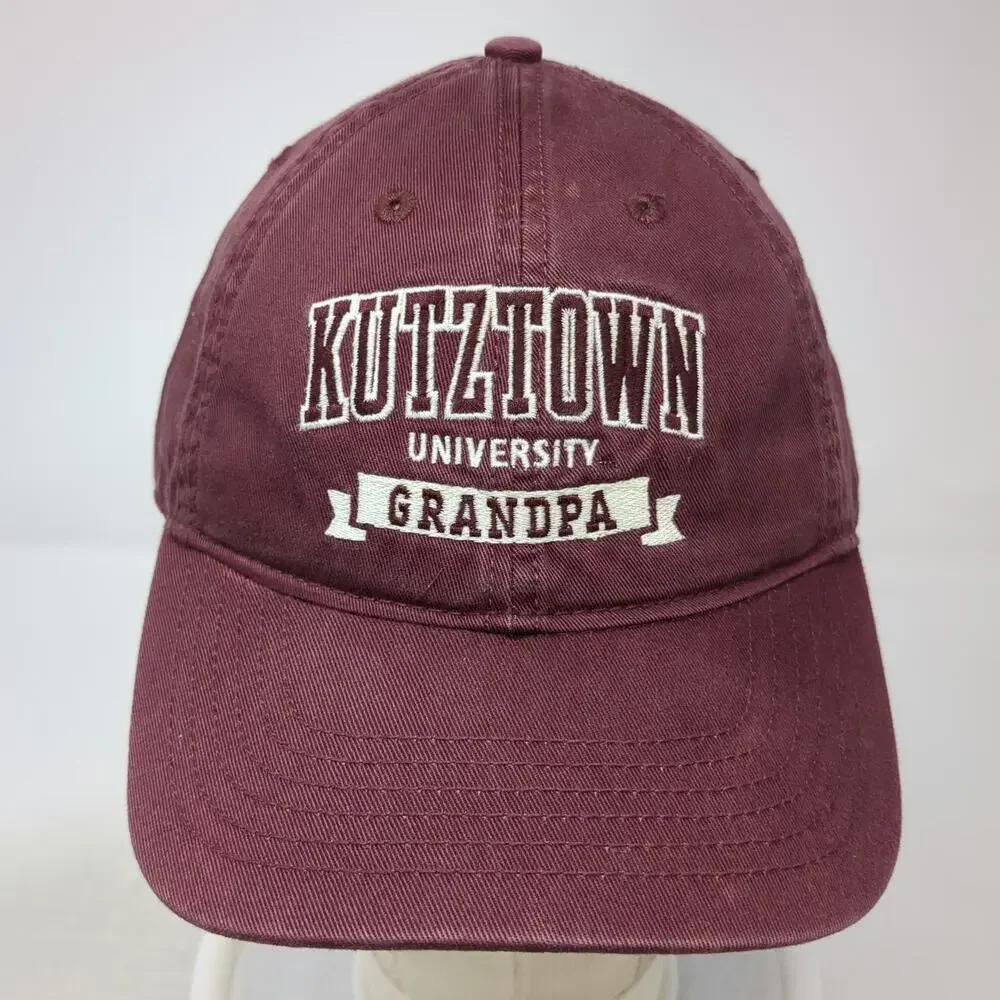 Legacy Baseball Cap Red One Size Kutztown University Grandpa Strapback Hat